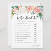 Invitation Fête des mariées florale d'été à double face (Devant)