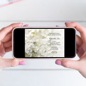 Invitation Fête des mariées florale d'Hydrangea blanche