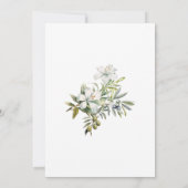 Invitation Fête des mariées florale d'olive moderne (Dos)