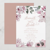 Invitation Fête des mariées florale du printemps (Devant / Derrière)