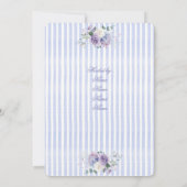 Invitation Fête des mariées florale du troisième millénaire (Dos)