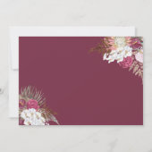 Invitation Fête des mariées Florale en bois rustique (Dos)