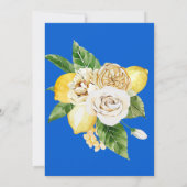 Invitation Fête des mariées florale et citron méditerranéenne (Dos)