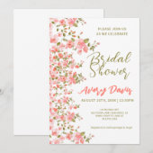 Invitation Fête des mariées florale et fabuleuse (Devant / Derrière)