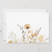 Invitation Fête des mariées Florale Fleur sauvage Crème Et Sa (Dos)