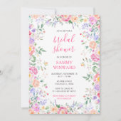Invitation Fête des mariées Florale Fleur sauvage d'été (Devant)