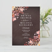 Invitation Fête des mariées florale Fleur sauvage en tableau (Debout devant)