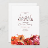 Invitation Fête des mariées Florale Fleurs sauvages Boho Brid (Devant / Derrière)