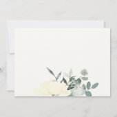 INVITATION FÊTE DES MARIÉES FLORALE FLORALE EN IVOIRE DOUCE (Dos)