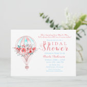 Invitation Fête des mariées Florale Hot Air Spring (Debout devant)