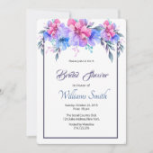 Invitation Fête des mariées florale imprimable (Devant)