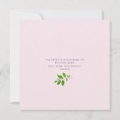 Invitation Fête des mariées florale jaune rose pâle Invi (Dos)