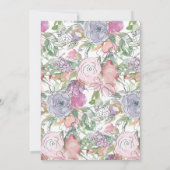 Invitation Fête des mariées florale Lilac Spring (Dos)