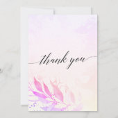 Invitation Fête des mariées florale Magenta Pink (Dos)