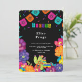 Invitation Fête des mariées Florale mexicaine (Debout devant)