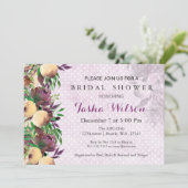 Invitation Fête des mariées florale moderne aquarelle Invitat (Debout devant)