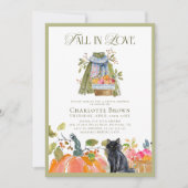 Invitation Fête des mariées Florale moderne en amour (Devant)