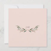 Invitation Fête des mariées Florale moderne Eucalyptus Aquare (Dos)