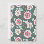 Invitation Fête des mariées florale moderne minimale (Dos)