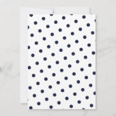 Invitation Fête des mariées florale moderne Mint Navy & Blush (Dos)