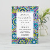 Invitation Fête des mariées florale ou partie d'engagement (Debout devant)