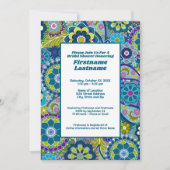 Invitation Fête des mariées florale ou partie d'engagement (Devant)