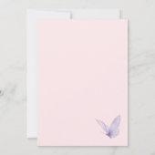 Invitation Fête des mariées florale papillon (Dos)