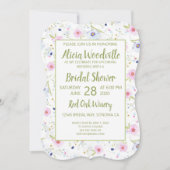 Invitation Fête des mariées florale Pastel (Devant)