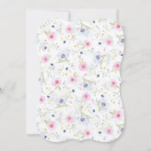 Invitation Fête des mariées florale Pastel (Dos)