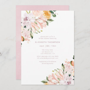 Invitation Fête des mariées florale Pastel Hues