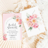 Invitation Fête des mariées florale Piper