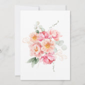 Invitation Fête des mariées florale Piper Peony (Dos)