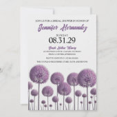 Invitation Fête des mariées florale pourpre (Devant)