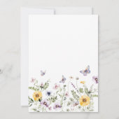 Invitation Fête des mariées florale pourpre pourpre de papill (Dos)