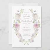 Invitation Fête des mariées florale romantique Soft Pastel (Devant)