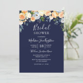 Invitation Fête des mariées Florale Rose de chardon  (Debout devant)