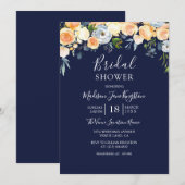 Invitation Fête des mariées Florale Rose de chardon  (Devant / Derrière)