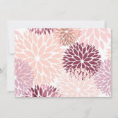 Invitation Fête des mariées florale rose élégant (Dos)