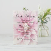 Invitation Fête des mariées florale rose et blanc Dahlia (Debout devant)