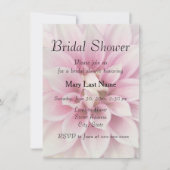 Invitation Fête des mariées florale rose et blanc Dahlia (Devant)