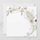 Invitation Fête des mariées florale rose et violet fleur sauv (Dos)