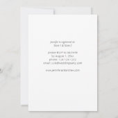 Invitation Fête des mariées florale rose foncé et rose pâle (Dos)