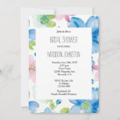 Invitation Fête des mariées florale rose rose (Devant)