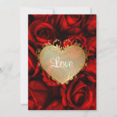 Invitation Fête des mariées Florale Rose rouge (Dos)