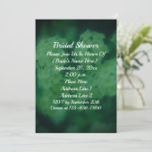 Invitation Fête des mariées florale Rose sauvage blanche (Debout devant)