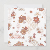 Invitation Fête des mariées florale rose Super rétro (Dos)