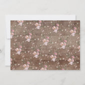 Invitation Fête des mariées florale rousse de la marine de bo (Dos)