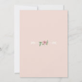 Invitation Fête des mariées florale rustique BOHO Aquarelle b (Dos)