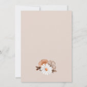 Invitation Fête des mariées florale Rustique Boho Fall (Dos)