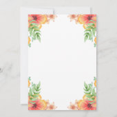 Invitation Fête des mariées florale rustique Fleur sauvage ro (Dos)